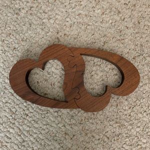 Homemade wooden heart